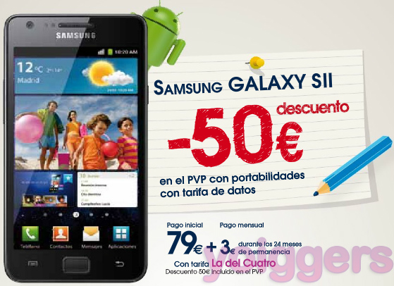 Samsung Galaxy S II en oferta con Yoigo en TPH