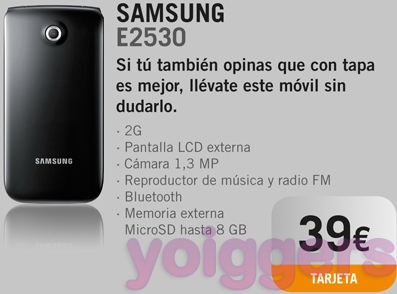 Samsung E2530 con Yoigo