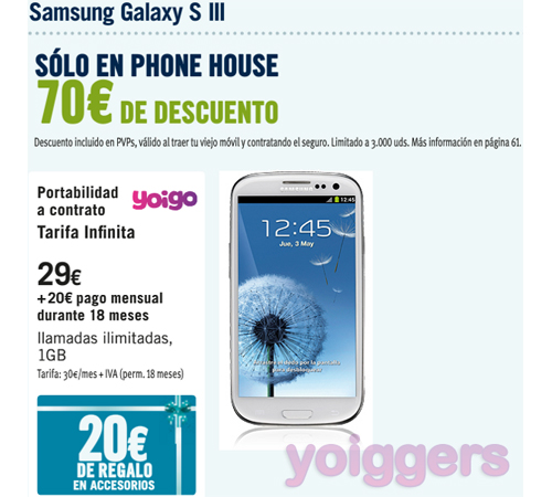 Ofertas de móviles prepago Yoigo en The Phone House, julio y agosto 2011 -  Yoiggers