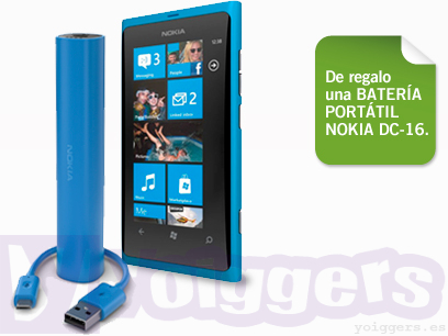 Nokia Lumia 800 con regalo en Yoigo