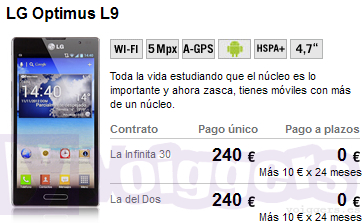 LG Optimus L9 con Yoigo