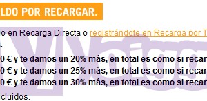 Promo recarga directa Yoigo junio-julio 2013