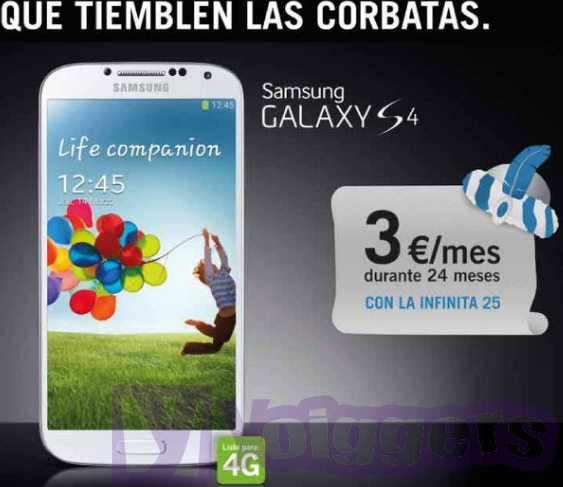 Oferta Samsung Galaxy S4 con Yoigo en diciembre