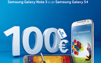 100 euros de descuento en el Samsung Galaxy S 4 y el Note 3