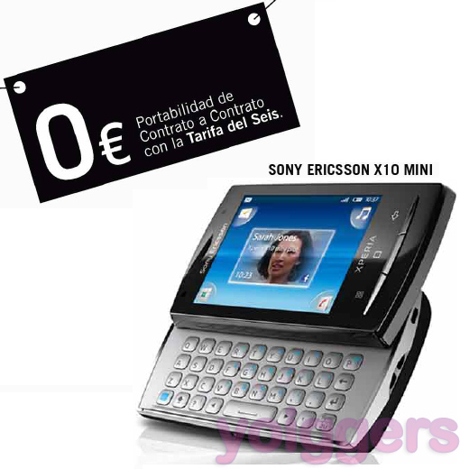 Sony Ericsson X10 mini pro, precio con Yoigo