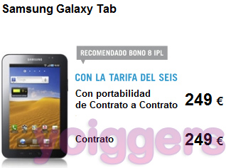 Samsung Galaxy Tab con La del 6 Yoigo