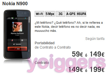 Nokia N900 con Yoigo