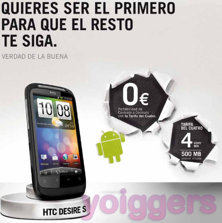 HTC Desire S con Yoigo