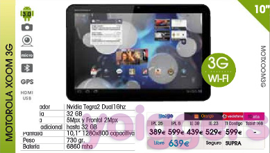 Motorola XOOM 3G con Yoigo en The Phone House