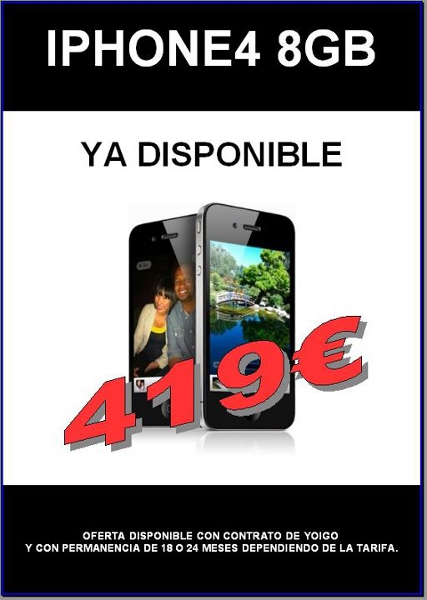 iPhone 4 8GBen tienda Yoigo Palma de Mallorca