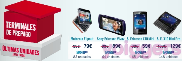 Ofertas prepago Yoigo en The Phone House, enero de 2012