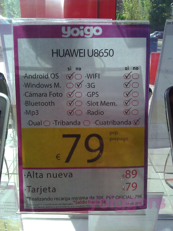 Oferta prepago Yoigo en Worten