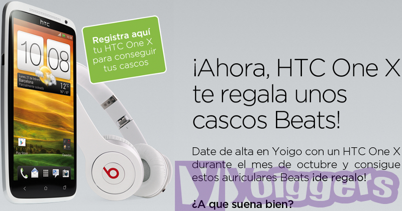Promoción HTC One X con Yoigo