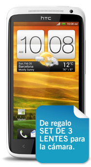 HTC One X con tres objetivos de regalo en Yoigo