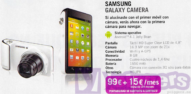 Samsung Galaxy Camera con Yoigo