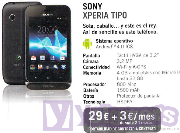Sony Xperia Tipo con Yoigo