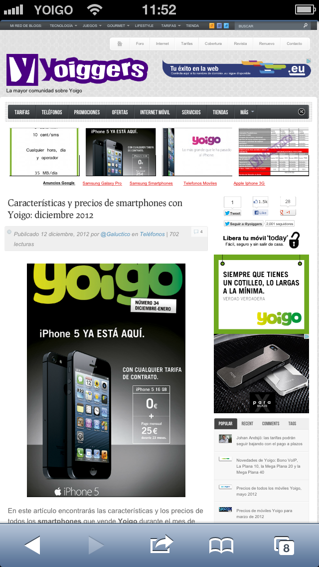 iPhone con Yoigo