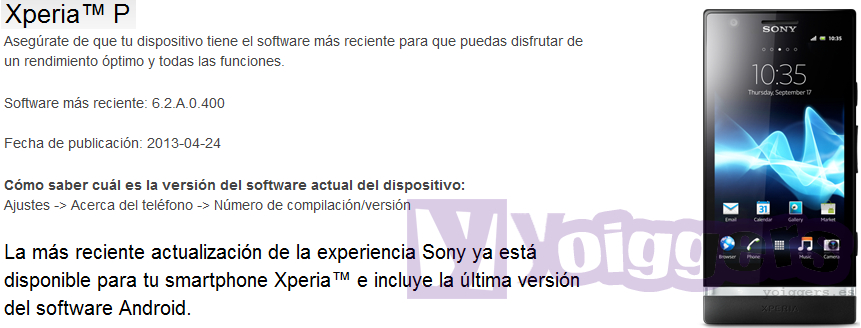 Actualización a Android Jelly Bean para el Sony Xperia T de Yoigo