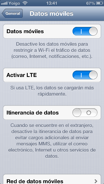 LTE 4G en el iPhone 5 de Yoigo