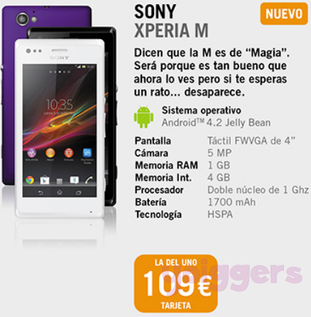 Sony Xperia M con Yoigo